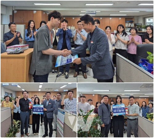 무안군 청렴직원 릴레이에 동참한 무안군 공직자들