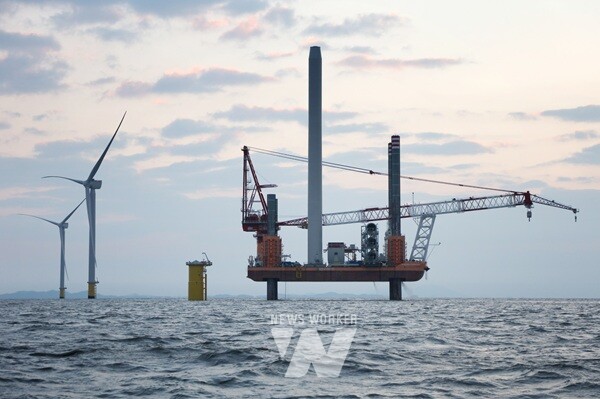 전남 해상풍력 발전단지 전경(신안 자은)