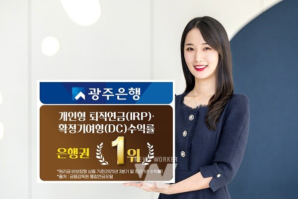 광주은행, 2025년 3분기퇴직연금 원리금 비보장형 부문IRP·DC 수익률 은행권 전체 1위 달성