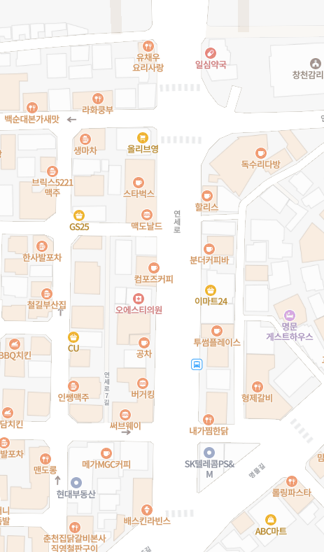 신촌역 일대 네이버 지도 [사진=네이버 지도]