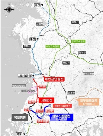 광주 신산업선 노선도