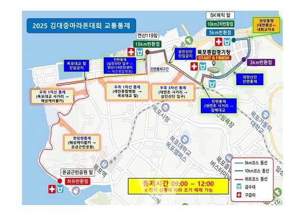 김대중마라톤대회 교통통제 자료