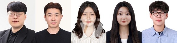 왼쪽부터 GIST 강동호 교수, 경북대 장병철 교수, GIST 윤혜진 학생·박소은 연구원, 경북대 김영권 학생