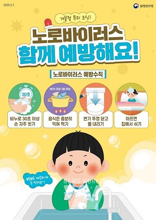 노로바이러스 예방 수칙 홍보 포스터. (사진 제공-나주시)