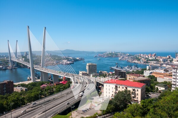 러시아 블라디보스토크 이미지(금각만 대교)