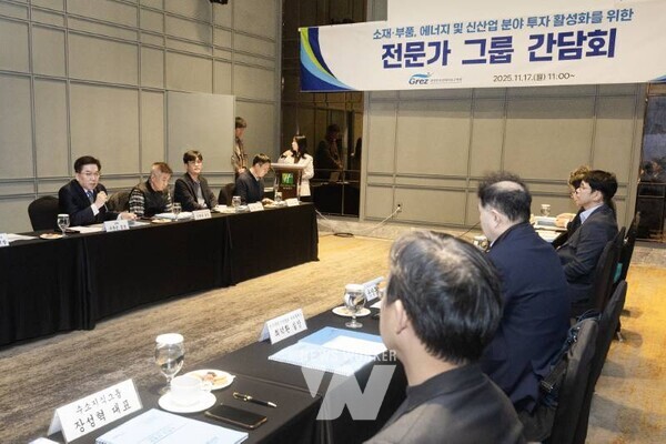 광양만권경제자유구역청이 17일 개최한 ‘소재·부품, 에너지 및 신산업 분야 전문가 그룹 간담회’에서 참석 전문가들이 지역 핵심 산업의 동향과 투자유치 전략에 대해 의견을 나누고 있다. 이번 간담회는 광양만권의 산업 경쟁력 강화를 위한 정책 방향과 협력 방안을 모색하기 위해 마련됐다.