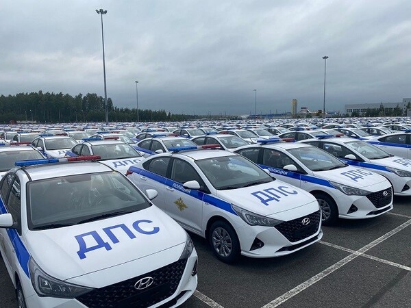 러시아 교통경찰에 납품한 현대 쏠라리스 [사진=]