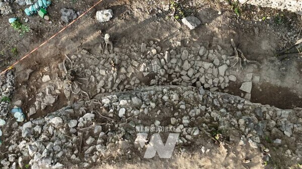 고흥 남양리 산성 치성 전경