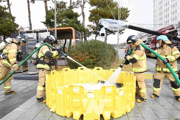 화재 진압 모습