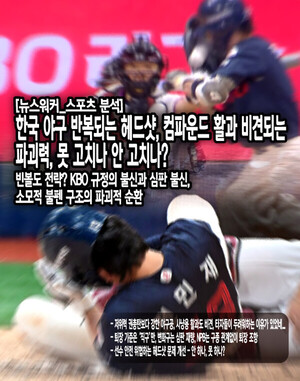 [뉴스워커_KBL 분석] 한국 야구 반복되는 헤드샷, 컴파운드 활과 비견되...