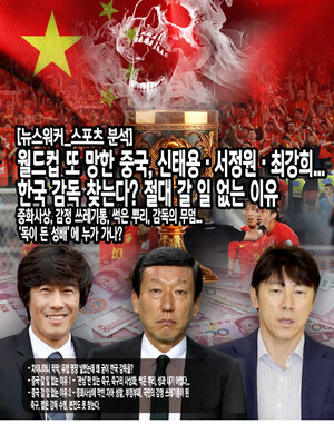 [이슈 스포츠] 월드컵 또 망한 <b>중국</b>, 신태용·서정원·최강희...한국 감...